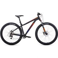 Велосипед FORWARD NEXT 29 X (29" 8 ск. рост. 19") 2020-2021, черный матовый/ярко-оранжевый, RBKW1M39I002