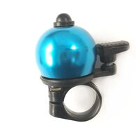 Звонок велосипедный, алюминиевый, D36, форма полусфера (синий металлик, 4630031482771)