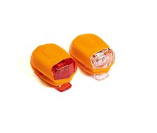 Комплект: фара передняя, фонарь задний, силикон, JY-267-2D, блистер (оранжевый, JY-267-2DORNG)