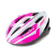 Шлем взрослый велосипедный CIGNA WT-040, регулировка размера 57-62 (чёрный/розовый/белый, УТ00019388)
