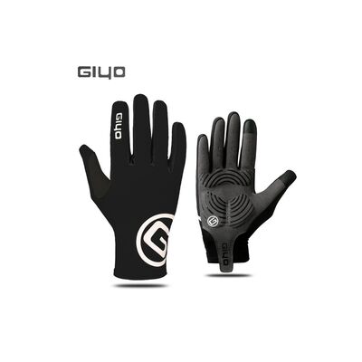 Велоперчатки GIYO, длинный палец, гелевые вставки, биэластичные, силикон, лайкра, размер "L" #0