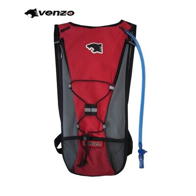 Рюкзак VENZO, с питьевой велосипедной системой (гидратором), (красный/серый) #0