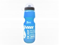 Бутылочка велосипедиста полимерная 750 мл, защитная крышка от пыли, DOXI (синий, УТ00027010)