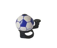 Звонок велосипедный, алюминиевый D40 мм, футбольный мяч (синий)