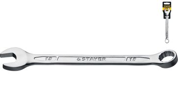 Ключ комбинированный, универсальный, Cr-V, для осей и педалей, 15 мм, STAYER HERCULES, блистер (УТ00024025)