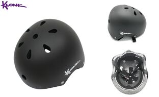 Шлем взрослый KLONK, размер M/L, регулировка обхвата, STREET/DIRT, 12072 (черный матовый, УТ00026986)