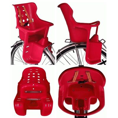 Кресло детское, крепеж на багажник, пластик (цвет красный) #0
