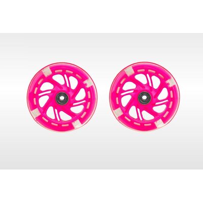 Набор для самоката: 2 колеса 120мм, светящиеся, с пошипниками ABEC, на блистере (розовый) #0