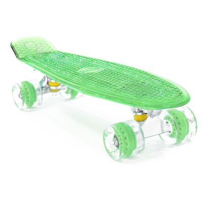 Скейтборд (Пенниборд) PWS Flash 22" (колеса с подсветкой), Alu, ABEC-7 (зеленый) #0