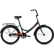 Велосипед ALTAIR CITY 24 FR (24" 1 ск. рост. 16" скл.) 2023, темно-серый/оранжевый, RB3C4102EDGYXOG-FR