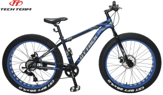 TECH TEAM ATTACK (Fat Bike 26"", 8 ск., рост 15"") (черный/синий, NN002510)