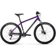 Велосипед FORWARD APACHE 27,5 2.0 D (27,5" 8 ск. рост. 17") 2023, фиолетовый/темно-серый, RB3F780C9XVTDGY