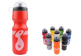 Бутылочка велосипедиста полимерная 800 мл, защитная крышка от пыли, ECOS (красный, B-1720)