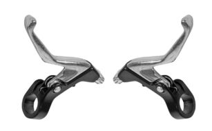 Рукоятки тормоза алюминиевые, комплект 2 шт. (правая+левая), BLF-203(черный/серебро, УТ00026053)