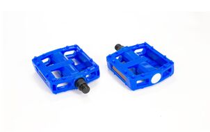 Педали, пластик/сталь, платформенные (комплект 2 шт.) 9/16", 110x100 мм, с шипами, NF-855, H-FENG (синий, УТ00026089)