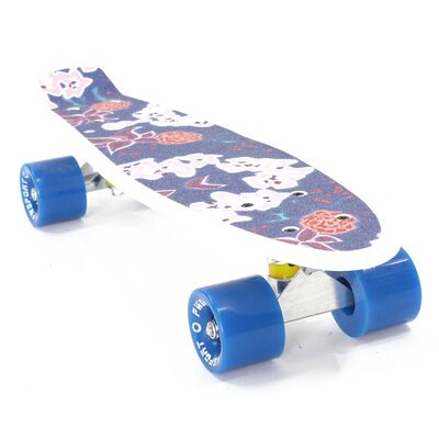 Скейтборд (Пенниборд) PWS Print Grip Magna 22" голубой/белый #0