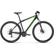 Велосипед FORWARD APACHE 29 2.0 D (29" 8 ск. рост. 17") 2023, ярко-зеленый/черный, RB3F980D8BGNXBK