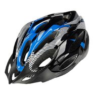 Шлем взрослый MTB, 21 отв., регулировка размера (M/L), с козырьком, QY-021, синий/черный