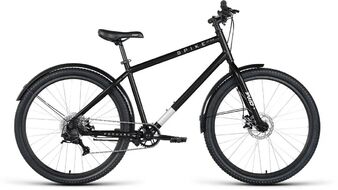 Велосипед FORWARD SPIKE 27,5 D (27,5" 8 ск. рост. 18") 2023, черный/серебристый, IB3F78134XBKXSR