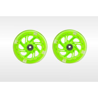 Набор для самоката: 2 колеса 120мм, светящиеся, с пошипниками ABEC, на блистере (зеленый) #0