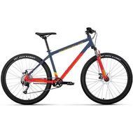 Велосипед FORWARD APACHE 27,5 2.0 D (27,5" 8 ск. рост. 17") 2023, темно-синий/красный, RB3F780C9DBUXRD
