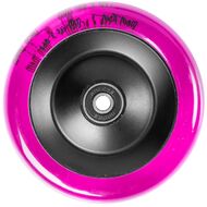 Колесо для трюкового самоката 110 мм, L" 26 мм, алюминиевое, подшипники ABEC 9, Street mama (Transparent Pink, NN009918)