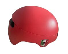Шлем взрослый IN-MOLD, размер L (54-61 см), регулировка обхвата, с козырьком, FSD-HL052, Bowler Hat (красный мат.) (УТ00025541)