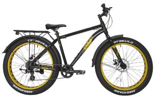 Велосипед TECH TEAM FLEX 26 disc (Fat Bike 26" 8 ск. рост 19") жёлтый (NN012244)