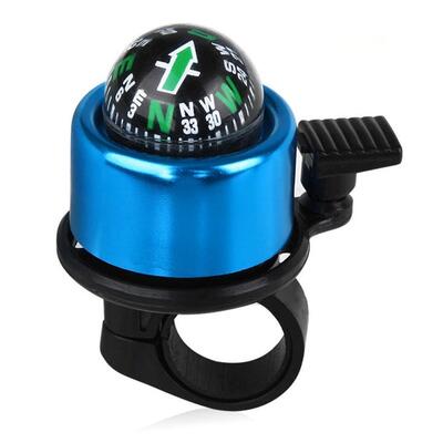 Звонок велосипедный, алюминиевый, с компасом, D40 мм, (синий) #0