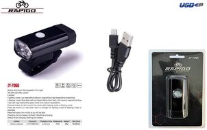 Фара передняя алюминиевая, аккумулятор, USB кабель, JY-7066, RAPIDO