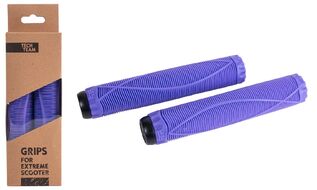 Рукоятки руля (грипсы, комплект) для трюкового самоката, 170 мм, с барендами, Fish 170 (purple, NN010317)