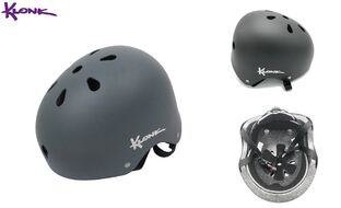 Шлем взрослый KLONK, размер M/L, регулировка обхвата, STREET/DIRT, 12073 (серый матовый, УТ00026985)