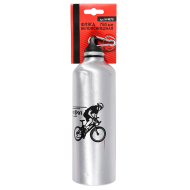 Бутылочка велосипедиста, 750 мл, H-W70, Алюминиевая, с карабином и защитой от пыли (H-W70)